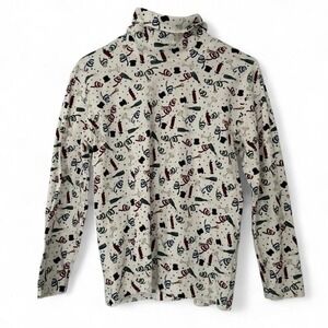 Women's retro New Years Eve 90s turtleneck by Talbots size S (s3)